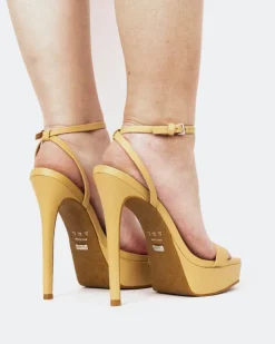 Women L'INTERVALLE Anguila, Camel Leather/Cuir Chameau