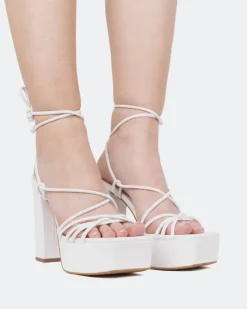 Women L'INTERVALLE Antigua, White Leather/Cuir Blanc
