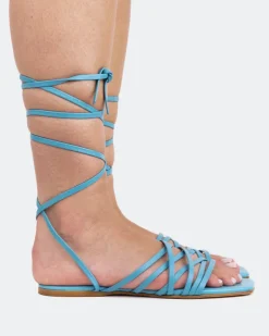 Women L'INTERVALLE Aperol Blue Leather