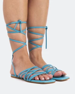 Women L'INTERVALLE Aperol Blue Leather