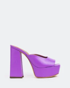 Women L'INTERVALLE Asador, Purple Leather/Cuir Violet