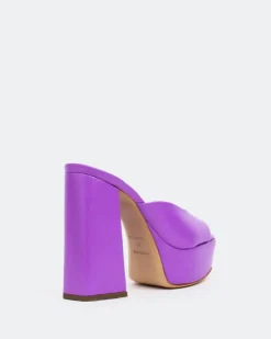 Women L'INTERVALLE Asador, Purple Leather/Cuir Violet