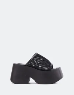Women L'INTERVALLE Authentic Black Crochet