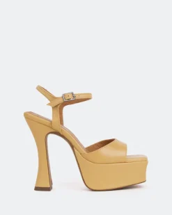 Women L'INTERVALLE Betsey Camel Leather/Cuir Châmeau