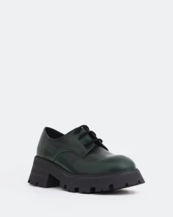 Women L'INTERVALLE Bieber Green Leather