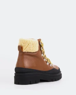 Women L'INTERVALLE Blues Cognac Leather