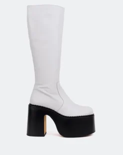 Women L'INTERVALLE Bowie White Leather