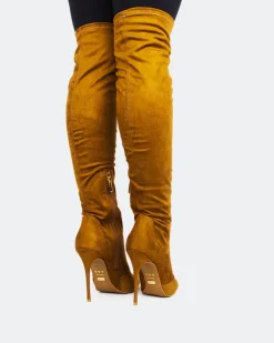 Women L'INTERVALLE Brasilia Camel Suede Stretch