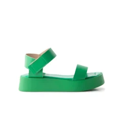 Women L'INTERVALLE Buttercup Green Leather