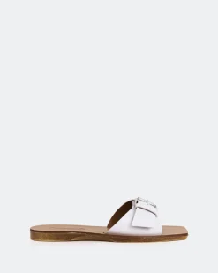 Women L'INTERVALLE Campari Off White Leather