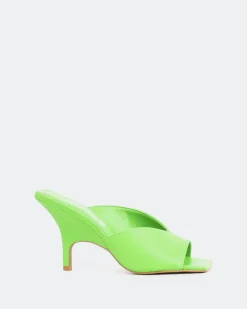 Women L'INTERVALLE Caviana, Green Leather/Cuir Vert