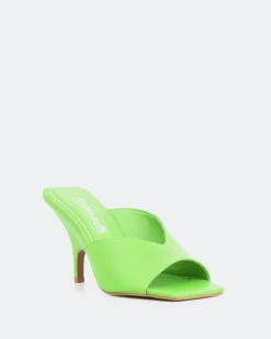 Women L'INTERVALLE Caviana, Green Leather/Cuir Vert