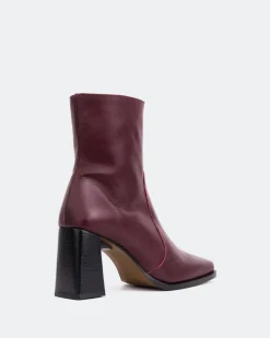 Women L'INTERVALLE Chard Burgundy Leather