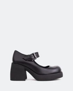 Women L'INTERVALLE Cheeky Black Leather