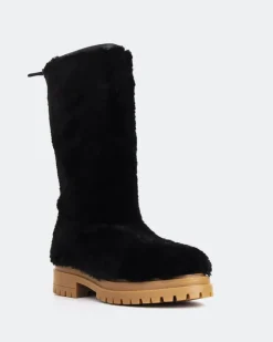 Women L'INTERVALLE Chow Black Faux Fur