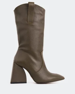Women L'INTERVALLE Clément Khaki Leather