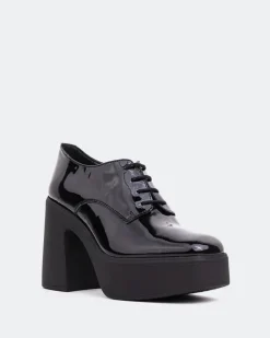 Women L'INTERVALLE Corleone Black Patent