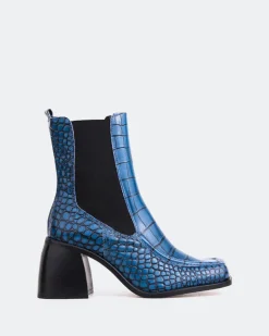 Women L'INTERVALLE Couillard Blue Croco Leather