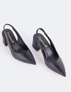 Women L'INTERVALLE Dalida Black Leather