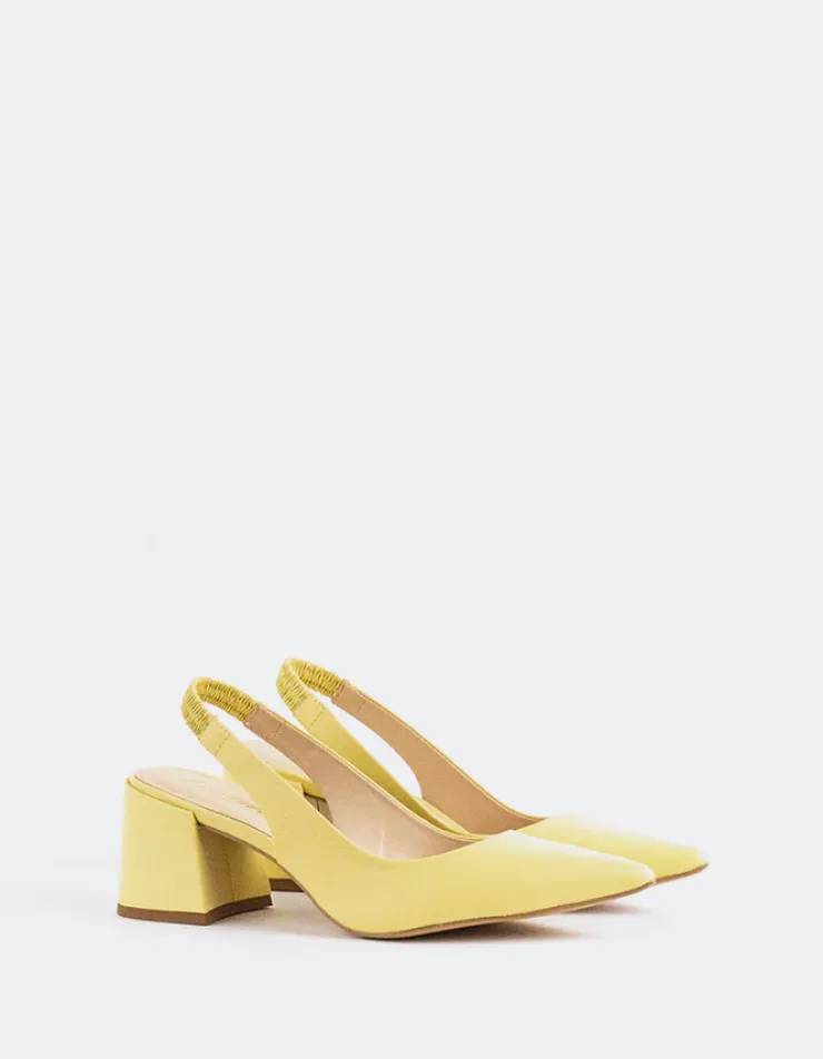 Women L'INTERVALLE Dalida Yellow Leather