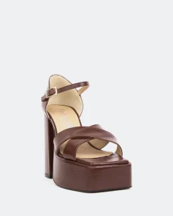 Women L'INTERVALLE Damon Brown Leather/Cuir Brun
