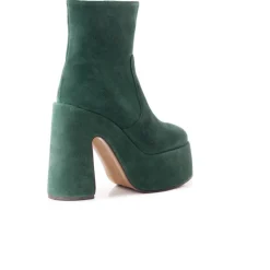 Women L'INTERVALLE Daze Dark Green Suede