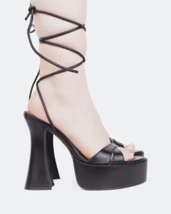 Women L'INTERVALLE Desert Black Leather