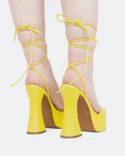 Women L'INTERVALLE Desert Yellow Leather