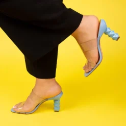 Women L'INTERVALLE Diamond Blue Vinyl