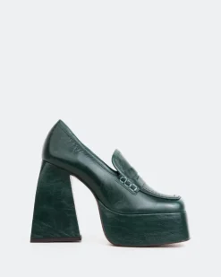 Women L'INTERVALLE Echo Green Leather