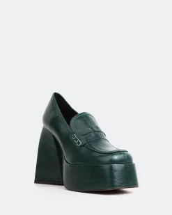 Women L'INTERVALLE Echo Green Leather