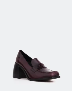Women L'INTERVALLE Elm Burgundy Leather