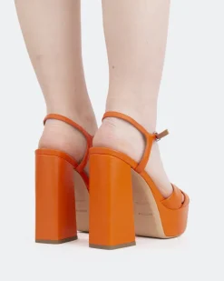Women L'INTERVALLE Embassy, Peach Leather/Cuir Pêche