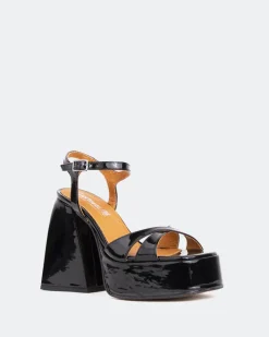 Women L'INTERVALLE Endless Black Patent/Verni Noir