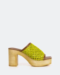 Women L'INTERVALLE Faustine Lime Rafia