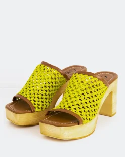 Women L'INTERVALLE Faustine Lime Rafia