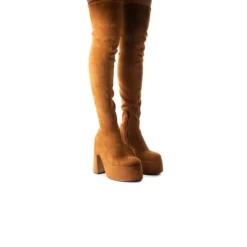 Women L'INTERVALLE Finesse Brown Suede Stretch
