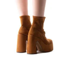 Women L'INTERVALLE Flash Brown Suede Stretch