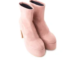 Women L'INTERVALLE Flash Pink Suede Stretch