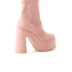 Women L'INTERVALLE Flash Pink Suede Stretch