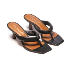 Women L'INTERVALLE Gardenia Black Leather