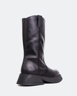 Women L'INTERVALLE Gaulle Black Leather