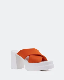 Women L'INTERVALLE Gela Orange Lycra