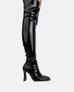Women L'INTERVALLE Giverny Black Patent Stretch