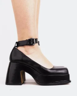 Women L'INTERVALLE Huchette Black Leather