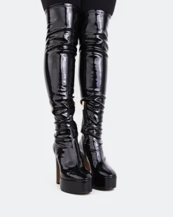 Women L'INTERVALLE Kalaf Black Patent