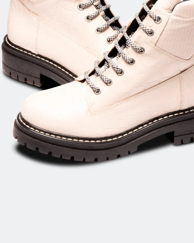 Women L'INTERVALLE Kawasaki Off White Croco