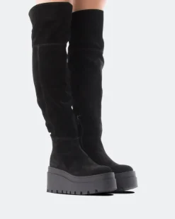 Women L'INTERVALLE Koulutie Black Suede Stretch
