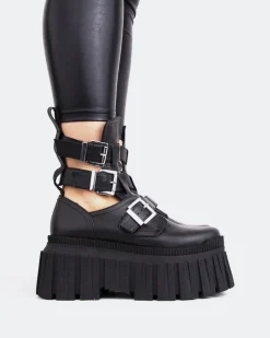 Women L'INTERVALLE Landry Black Leather