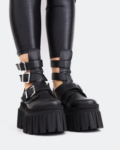 Women L'INTERVALLE Landry Black Leather